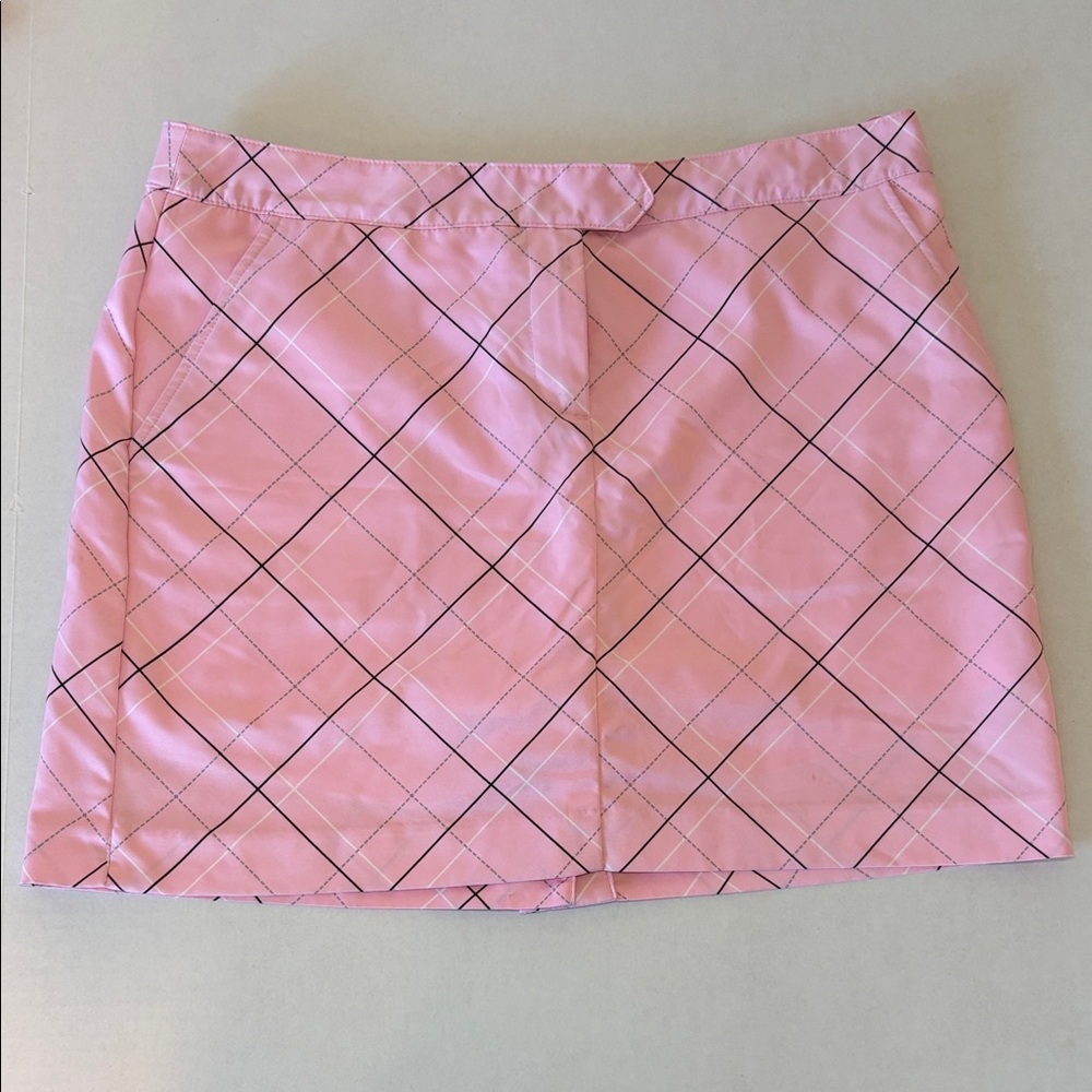 Izod Performx  8 Women’s Golf Tennis Pickleball Skort Pink Plaid Preppy Pockets